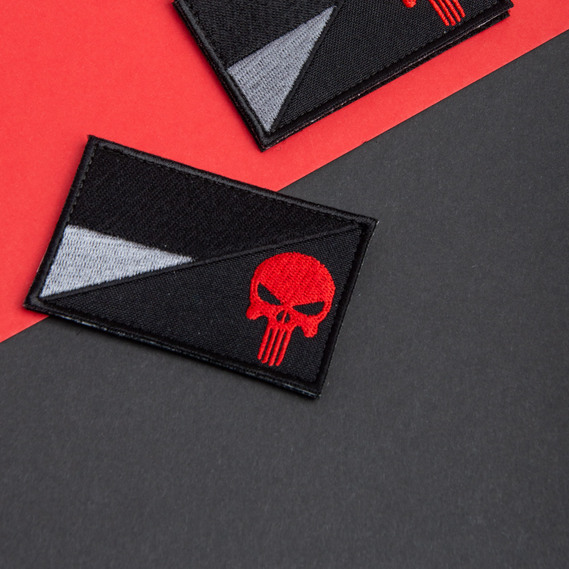 Set of 2 chevrons with velcro Flag of Ukraine and Skull Punisher 5x8 cm, фото 5 Set of 2 chevrons with velcro Flag of Ukraine and Skull Punisher 5x8 cm, фото 5