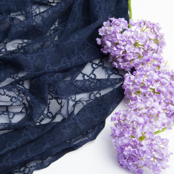 Stretch Mesh Fabric V-5/4 бантик т/синя, фото 3