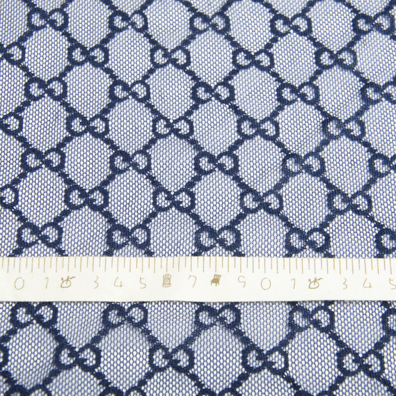 Stretch Mesh Fabric V-5/4 бантик т/синя, фото 4