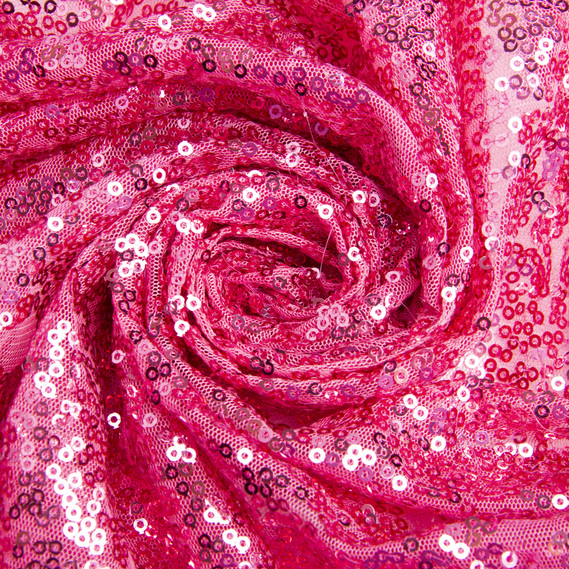 Ткань сетка с пайетками т/рожевий, фото 1 Ткань сетка с пайетками т/рожевий, фото 1