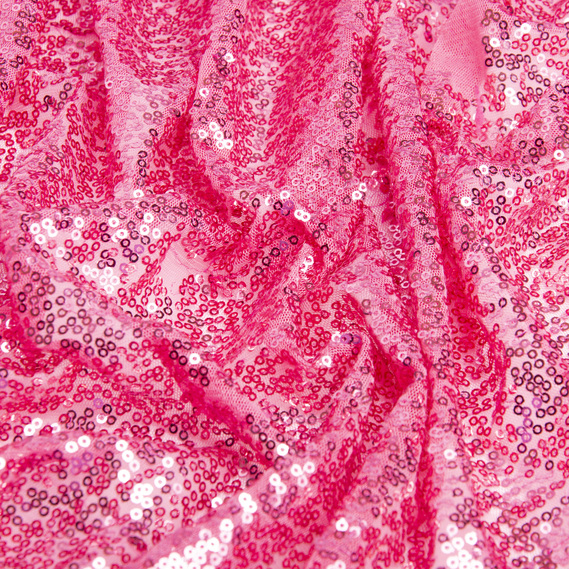 Ткань сетка с пайетками т/рожевий, фото 2 Ткань сетка с пайетками т/рожевий, фото 2