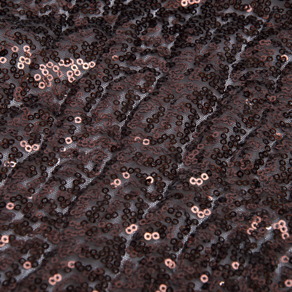Ткань сетка с пайетками шоколад, фото 3