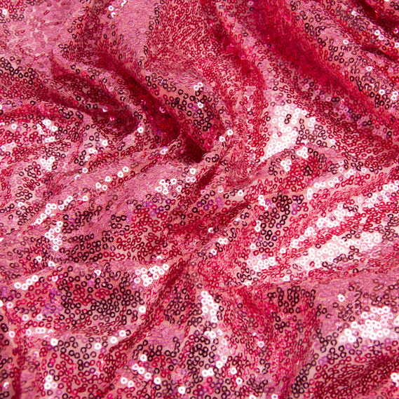 Ткань сетка с пайетками корал, фото 2 Ткань сетка с пайетками корал, фото 2