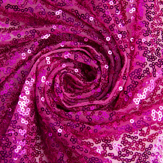 Ткань сетка с пайетками св/малина, фото 1 Ткань сетка с пайетками св/малина, фото 1