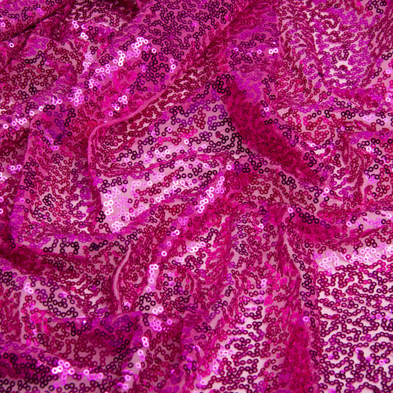 Ткань сетка с пайетками св/малина, фото 2 Ткань сетка с пайетками св/малина, фото 2