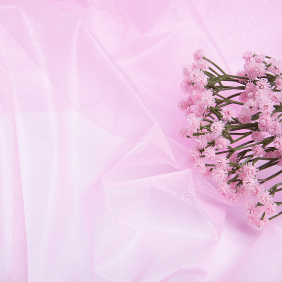 Organza Fabric Sparkle рожева, фото 3