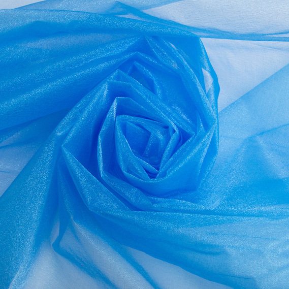Organza Fabric Sparkle т/блакитна, фото 1