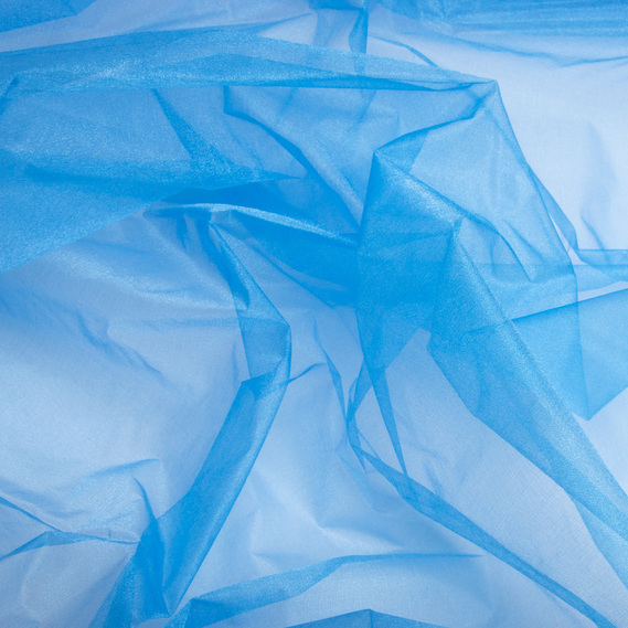 Organza Fabric Sparkle т/блакитна, фото 2