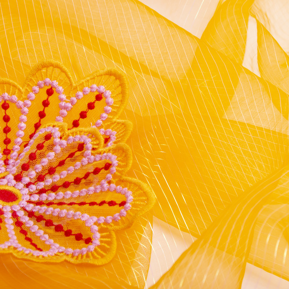 Organza chameleon stripes помаранч, фото 3