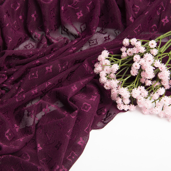 Тканина Сітка LV стрейч слива, фото 3