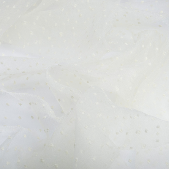 Ткань органза Dobby однотонная крем , фото 2
