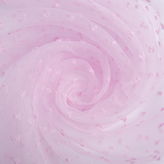 Тканина органза Dobby однотонна рожева, фото 1