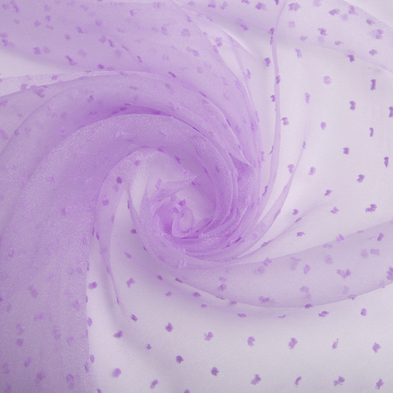 Solid Dobby Organza Fabric бузок, фото 1