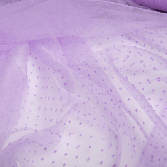 Solid Dobby Organza Fabric бузок, фото 2