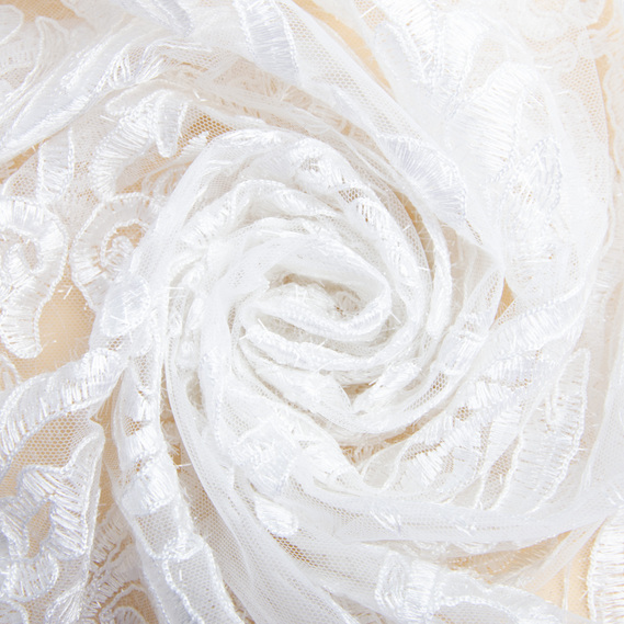 Fabric mesh embroidery Josephine glitter молоко, фото 1 Fabric mesh embroidery Josephine glitter молоко, фото 1