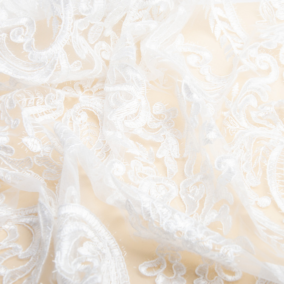 Fabric mesh embroidery Josephine glitter молоко, фото 2 Fabric mesh embroidery Josephine glitter молоко, фото 2