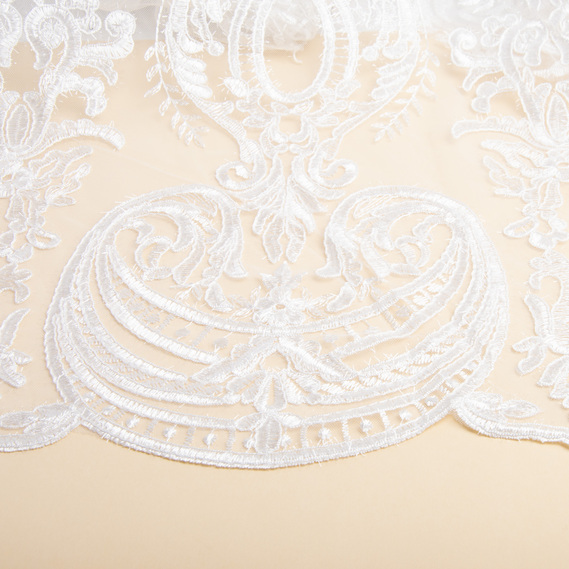 Fabric mesh embroidery Josephine glitter молоко, фото 4 Fabric mesh embroidery Josephine glitter молоко, фото 4