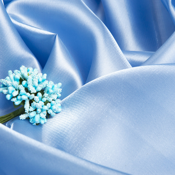 Тканина декоративна органзакрісталон 68 г/м2 блакитна, фото 3