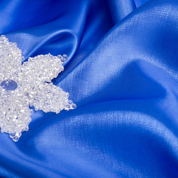 Ткань декоративная органза кристаллон 68 г/м2 електрик, фото 3