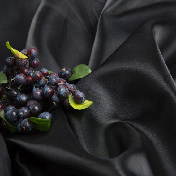 Ткань декоративная органза кристаллон 68 г/м2 чорна, фото 3