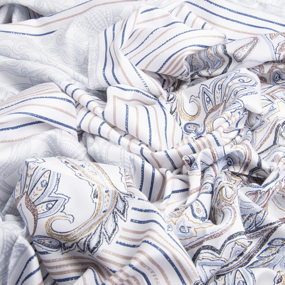 Тканина сатин для постільної білизни однотонна, щіл 130 гр/м2 210 ТС, бавовна, 240 см 80852 v-01 Огірки смуга беж/синя, фото 2 Тканина сатин для постільної білизни однотонна, щіл 130 гр/м2 210 ТС, бавовна, 240 см 80852 v-01 Огірки смуга беж/синя, фото 2