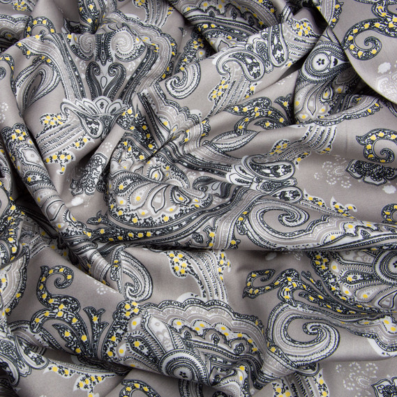 Ткань сатин для постельного белья, пл 130 гр/м2 210 ТС, хлопок, 240 см 23186 v-115 Роксолана сіра, фото 3 Ткань сатин для постельного белья, пл 130 гр/м2 210 ТС, хлопок, 240 см 23186 v-115 Роксолана сіра, фото 3