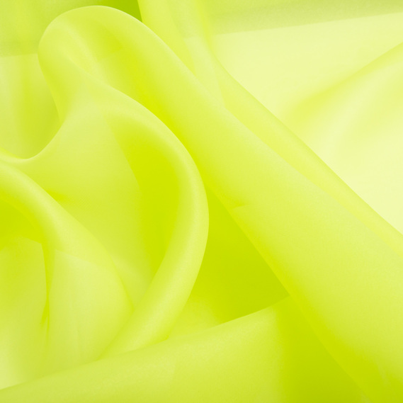 Silk organza fabric 145 cm 55 gsm for carnival, evening costumes, dresses, and decoration лайм, фото 2