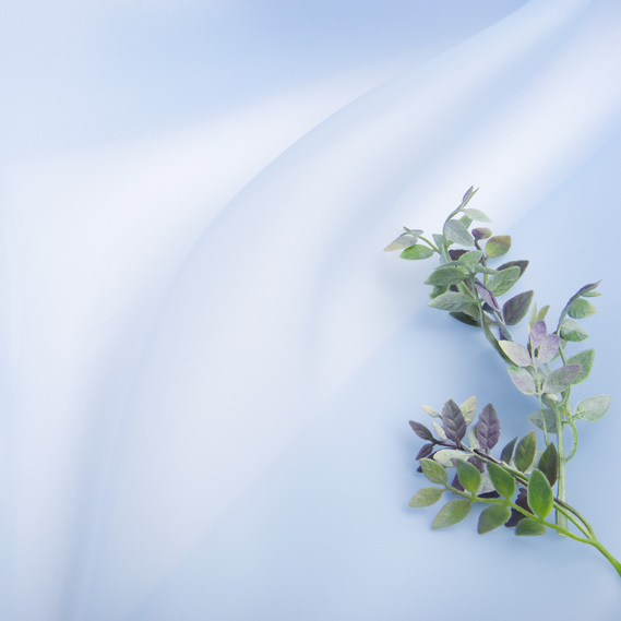 Ткань органза шелк 145 см 55 гр/м2  для карнавальных, вечерних костюмов, платье, для декора блакитна, фото 3