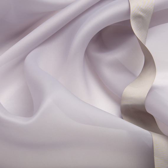 Тканина органза шовк 145 см 55 г/м2 для карнавальних, вечірніх костюмів, суконь, для декору сіра, фото 3