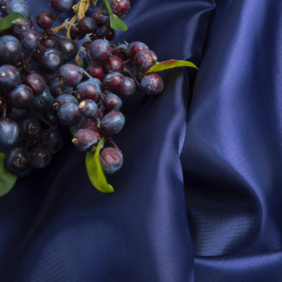 Тканина декоративна органзакрісталон 68 г/м2 т/синя, фото 3