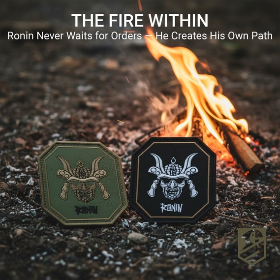 Набор шеврон 2 шт на липучке Ronin Самурай 8,5х7,5 см вышитый патч нашивка шеврон, фото 8