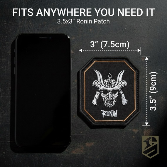 Набор шеврон 2 шт на липучке Ronin Самурай 8,5х7,5 см вышитый патч нашивка шеврон, фото 9