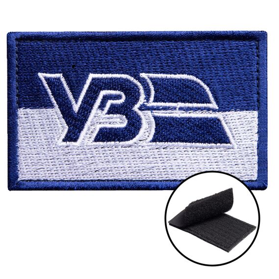 Шеврон нашивка на липучке Укрзалізниця синий, вышитый патч 5х8 см, фото 3