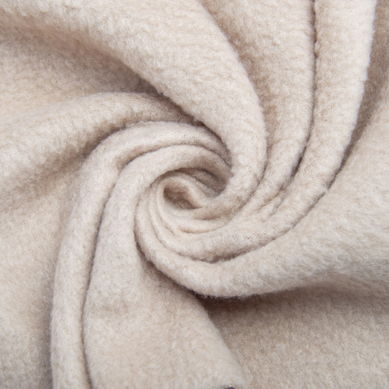 Ткань флис однотонный 200 гр/м2 теплая ткань полар, мягкая для флисовок, кофт, штанов беж, фото 1