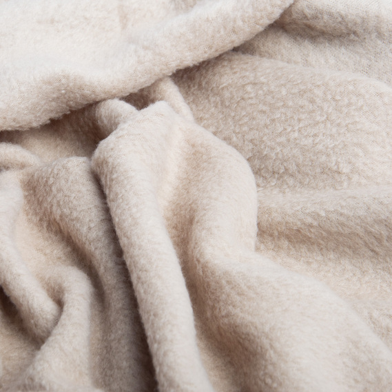 Ткань флис однотонный 200 гр/м2 теплая ткань полар, мягкая для флисовок, кофт, штанов беж, фото 2