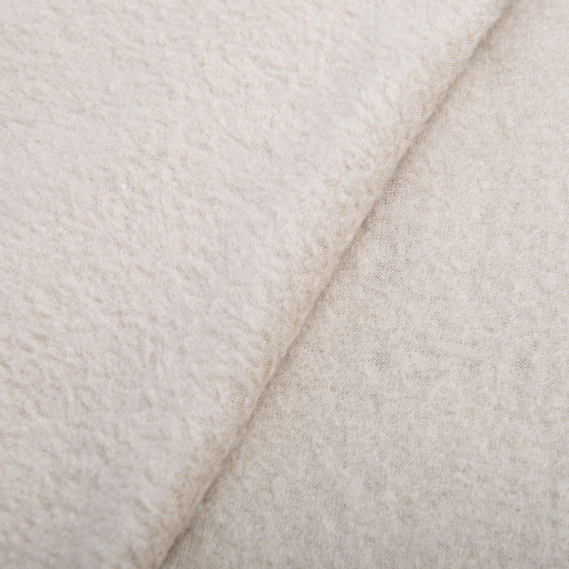 Ткань флис однотонный 200 гр/м2 теплая ткань полар, мягкая для флисовок, кофт, штанов беж, фото 3