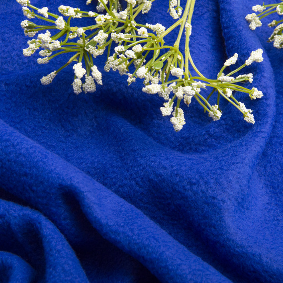 Тканина фліс однотонна 200 гр/м2 тепла тканина полар, м`яка для флісовок, кофт, штанів електрик, фото 4