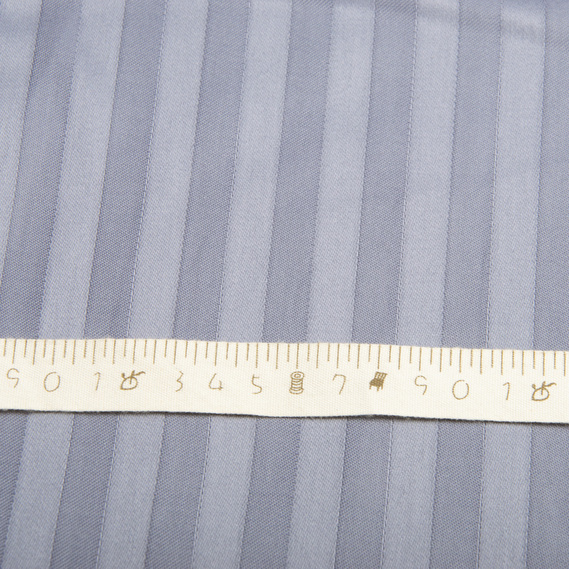 Ткань сатин для постельного белья жаккард в полоску 1 см, хлопок, пл 130 гр/м2, 240 см V-32 сіро/синій, фото 4