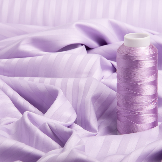 Satin Striped Fabric for Bed Linens V-23 св/бузок, фото 3