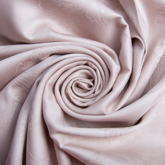 Ткань сатин жаккард однотонный V-14 Firuse v-38 пудра, фото 1