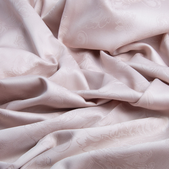 Ткань сатин жаккард однотонный V-14 Firuse v-38 пудра, фото 2