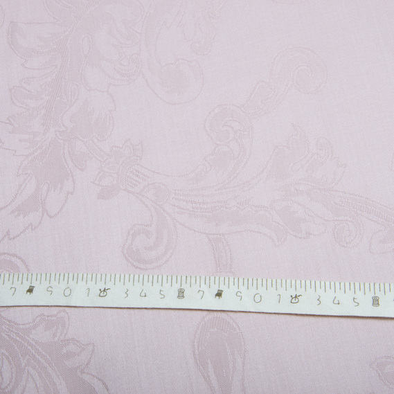 Ткань сатин жаккард однотонный V-14 Firuse v-38 пудра, фото 4