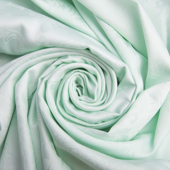 Satin Jacquard Solid Fabric V-52 Hunkar v-68 м`ята, фото 1