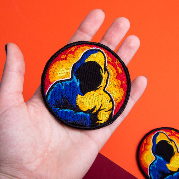 Chevron patch with Velcro Nikolaev Vanek 8 cm, embroidered patch, фото 3