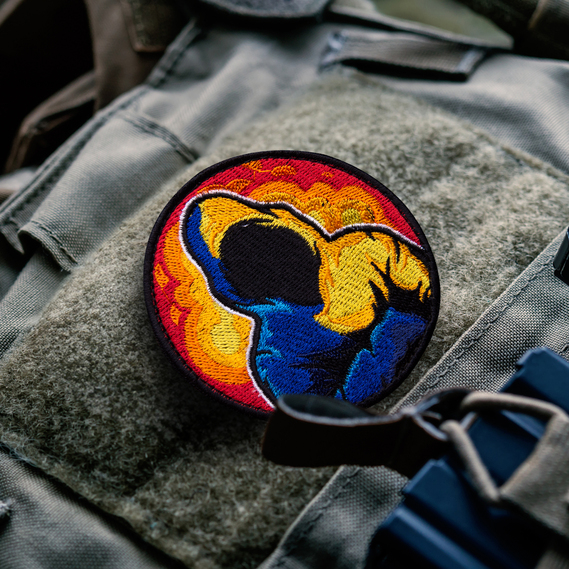 Chevron patch with Velcro Nikolaev Vanek 8 cm, embroidered patch, фото 4