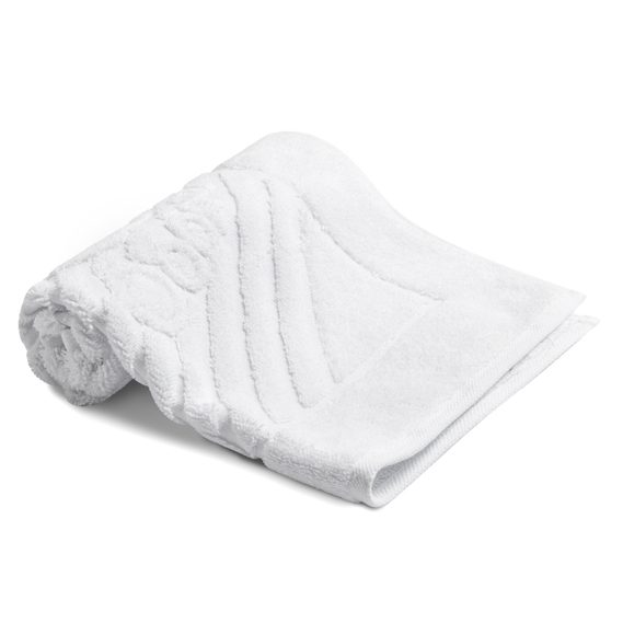 Коврик для ног и ванной комнаты 50х50 см хлопок жаккард с ножками пл 700 гр/м2 белый, фото 3