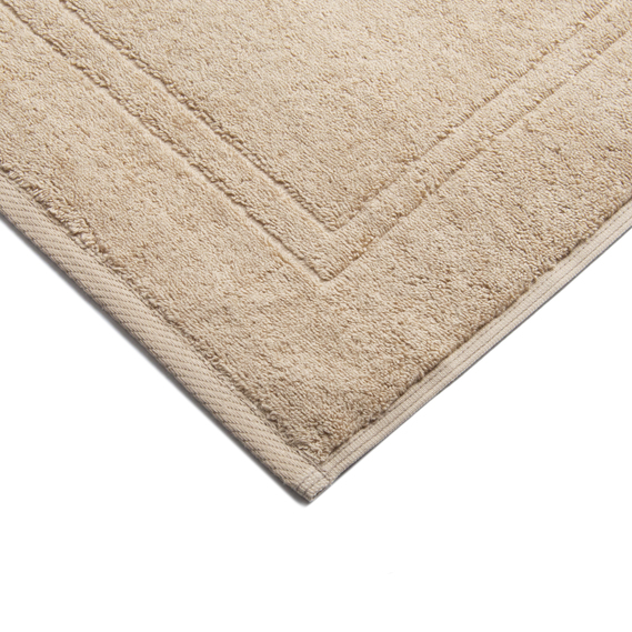 Carpet for feet and bathroom cotton jacquard with slit legs 700 g/m2 беж, фото 4