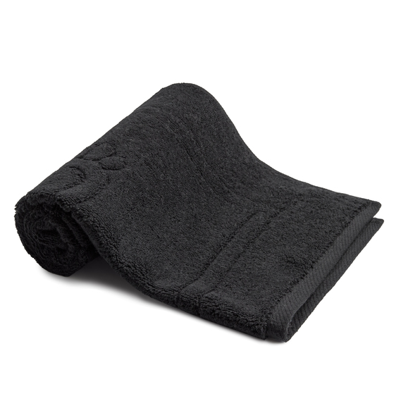 Carpet for feet and bathroom cotton jacquard with slit legs 700 g/m2 чорний, фото 4