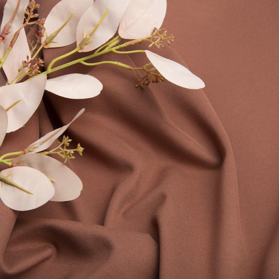 Ткань трикотаж Прага, трикотажная ткань, плотная вискозная ткань, 640 гр/м2 v-38 кориця, фото 3