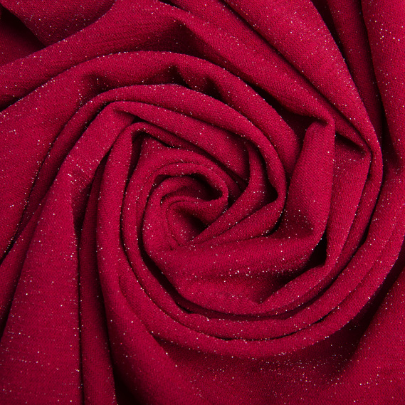 Ткань трикотаж Мона с металликом V-6 гранат, фото 1